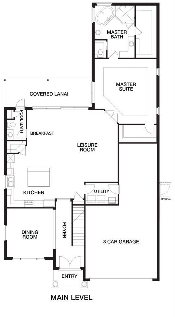 Gulfwind Homes The Caladesi Main Level Floorplan