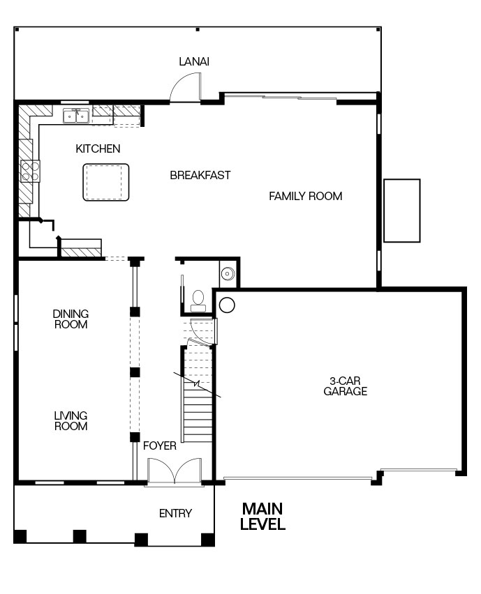 Gulfwind Homes The Braylon Floorplan - Main Level
