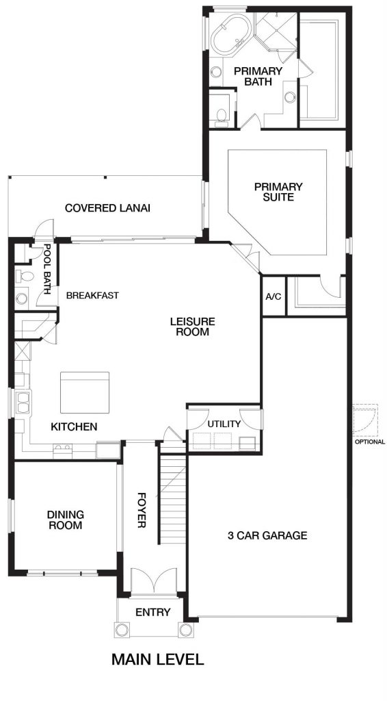Gulfwind Homes The Caladesi Main Level Floorplan