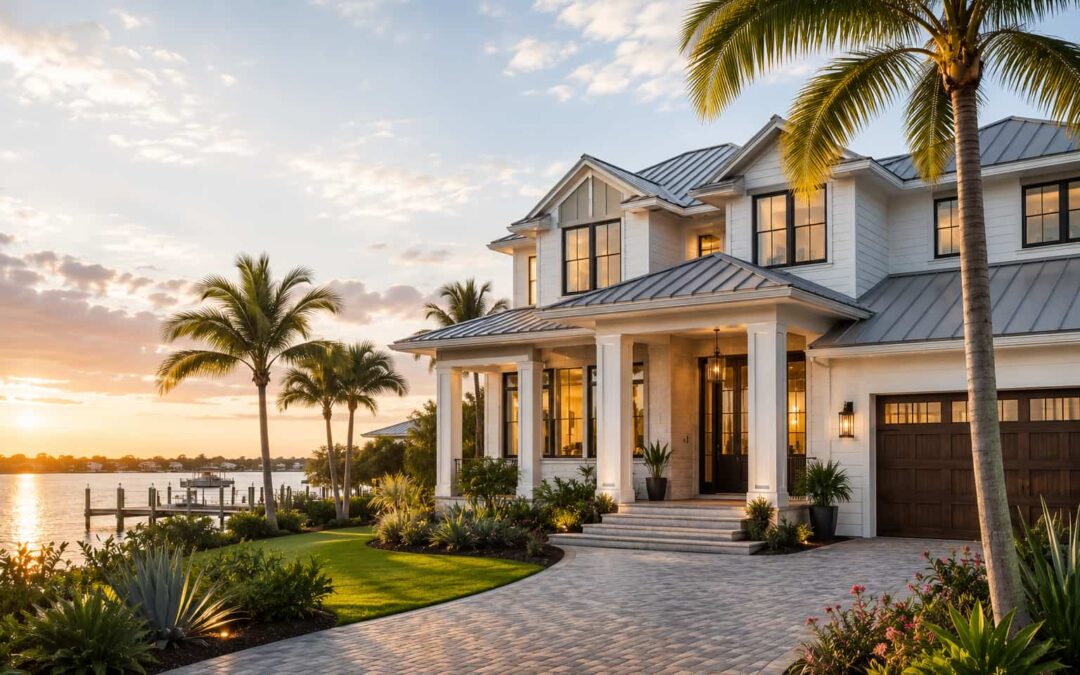 Building a custom luxury home in Pinellas County, Florida with modern coastal architecture by Gulfwind Homes
